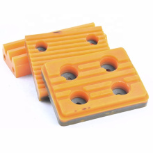 Custom made yellow polyurethane anti slip wear resistance clamping pu pad for lifting tools lifting pliers